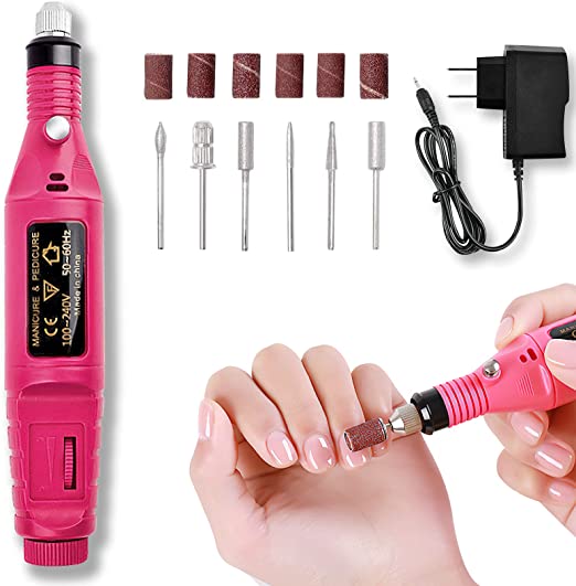 Drill Uñas, Pulidor de Uñas con Cabezales