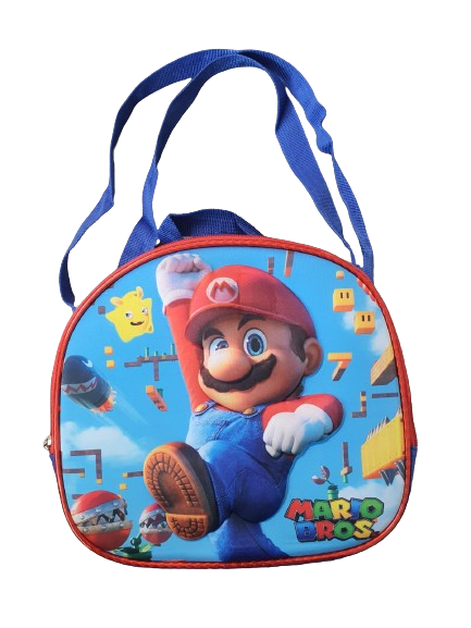 Set Escolar Mochila Reforzada de MARIO BROS con Luz LED y 3 Piezas para Niños de 3 a 9 años